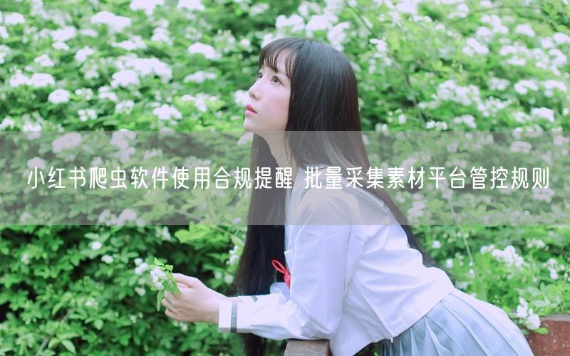 小红书爬虫软件使用合规提醒 批量采集素材平台管控规则