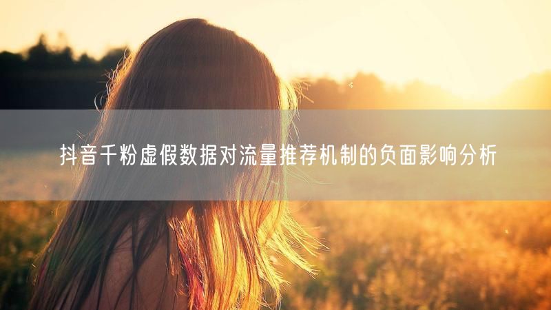 抖音千粉虚假数据对流量推荐机制的负面影响分析