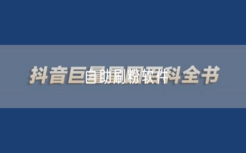 自助刷粉软件
